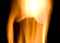 Fire flame torch over black background Royalty Free Stock Photo