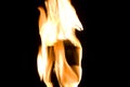 Fire flame torch over black background Royalty Free Stock Photo