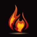 fire flame. Vector illustration decorative design Royalty Free Stock Photo