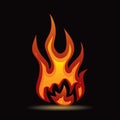 fire flame. Vector illustration decorative design Royalty Free Stock Photo