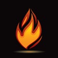 fire flame. Vector illustration decorative design Royalty Free Stock Photo