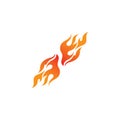 Fire flame vector illustration design template Royalty Free Stock Photo