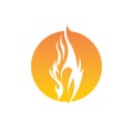 Fire flame vector illustration design template Royalty Free Stock Photo