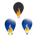 Fire flame vector illustration design template Royalty Free Stock Photo