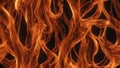 fire flames background A close-up of bright orange flames burning fiercely ,