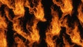 fire flames background A yellow and orange flame on a black canvas Royalty Free Stock Photo