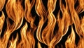 fire flames background A yellow and orange flame burning on a black background Royalty Free Stock Photo