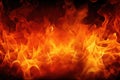 Fire flames on black background. Abstract blaze fire flame texture background, Display a blaze fire flame background and textured Royalty Free Stock Photo