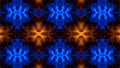 Fire flames on black background. Burning fire flame. Fiery orange blue glowing. Kaleidoscope background. Fiery Mosaic Motion Royalty Free Stock Photo