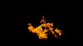 Fire flames on black background. fire on black background isolated. fire patterns