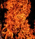 Fire Flames Flame Background.Fire.Fire and flames.Fire in Fireplace.A blazing wood fire in fireplace in the winter. Royalty Free Stock Photo