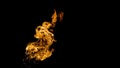 Fire flames on black background. fire on black background isolated. fire patterns Royalty Free Stock Photo