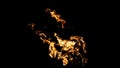 Fire flames on black background. fire on black background isolated. fire patterns Royalty Free Stock Photo