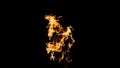 Fire flames on black background. fire on black background isolated. fire patterns