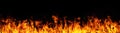 Fire flames on black background Royalty Free Stock Photo
