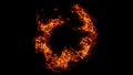 Fire flames on black. Fire inferno. Fire sparks. Fire glowing effect. Royalty Free Stock Photo