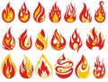 Fire Flames. Cartoon Fire Flames Set