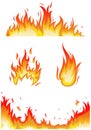 Fire flames - collage Royalty Free Stock Photo