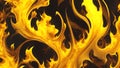 Fire flames on frame background Ai Generated Royalty Free Stock Photo