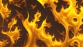 Fire flames on frame background Ai Generated Royalty Free Stock Photo