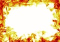 Fire flames frame Royalty Free Stock Photo