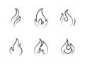 Fire flames icons