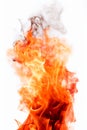 fire flames isolated on a white or background, generative AI Royalty Free Stock Photo