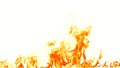 Fire flames isolated on white Royalty Free Stock Photo