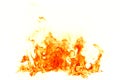 Fire flames isolated on white Royalty Free Stock Photo