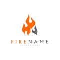 Fire flames, fire Logo design inspiration vector icons Royalty Free Stock Photo