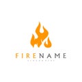 Fire flames, fire Logo design inspiration vector icons Royalty Free Stock Photo