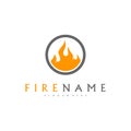 Fire flames, fire Logo design inspiration vector icons Royalty Free Stock Photo