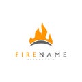 Fire flames, fire Logo design inspiration vector icons Royalty Free Stock Photo