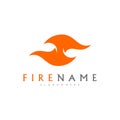 Fire flames, fire Logo design inspiration vector icons Royalty Free Stock Photo