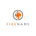 Fire flames, fire Logo design inspiration vector icons Royalty Free Stock Photo