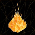 Fire flames low poly