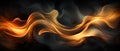 Fire flames over black background. Banner. Copy space.