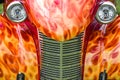 Fire Flames Painted on Old Vehicle Royalty Free Stock Photo