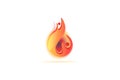 Fire flames people logo vector image