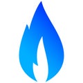 Fire flames, set blue icons Royalty Free Stock Photo