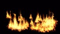 Fire flames and Smoke on black background. Image of blaze fire flame texture and burning fire for decorative special effect Royalty Free Stock Photo