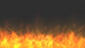 Fire Flames And Sparks On Transparent Background Royalty Free Stock Photo