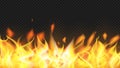 Fire Flames And Sparks On Transparent Background Royalty Free Stock Photo