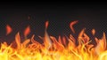 Fire Flames And Sparks On Transparent Background Royalty Free Stock Photo