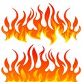 Fire flames vector set Royalty Free Stock Photo