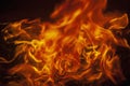 Fire flamme background as symbol of hell and eternal pain. Close up