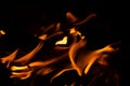 Fire flare texture with black background