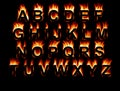 Fire Font Royalty Free Stock Photo