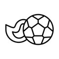 Fire, football icon. Simple line, outline vector elements of soccer for ui and ux, website or mobile application Royalty Free Stock Photo