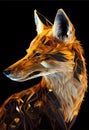 Fire fox logo. AI render. Royalty Free Stock Photo